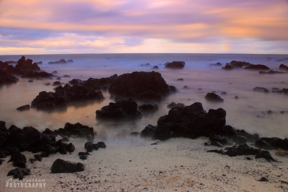 Sandy Beach Park at Dusk, Oahu, Hawaii